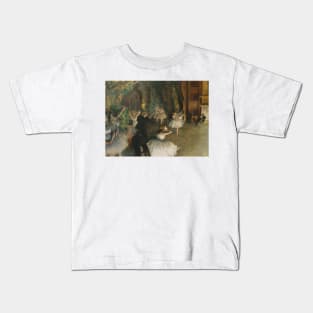 The Rehearsal of the Ballet Onstage by Edgar Degas Kids T-Shirt